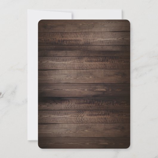 Invitation Mariage campagnard rustique (Dos)