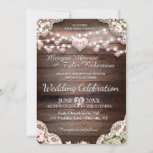 Invitation Mariage campagnard rustique (Devant)