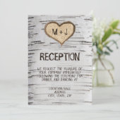 Invitation Mariage campagnard rustique à bouleau blanc (Debout devant)