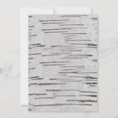 Invitation Mariage campagnard rustique à bouleau blanc (Dos)