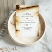 Invitation Mariage campagnard rustique de défilement papier