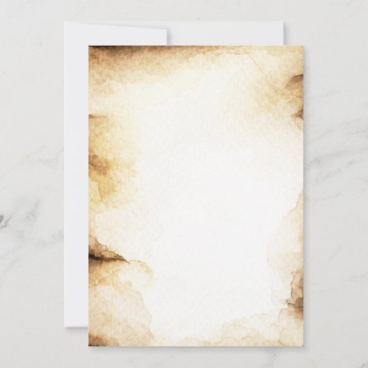 Invitation Mariage campagnard rustique de défilement papier (Dos)