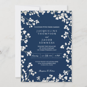 Invitation Mariage campagnard rustique de la couronne de fleu