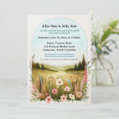 Invitation Mariage Campagnard Rustique de Paysans (Debout devant)