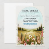 Invitation Mariage Campagnard Rustique de Paysans (Devant / Derrière)