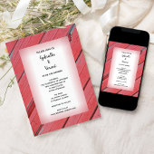 Invitation Mariage campagnard rustique en bois de grange roug