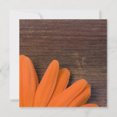 Invitation Mariage campagnard rustique en bois d'orange (Dos)