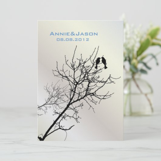 Invitation mariage campagnard rustique inséparable moderne (Debout devant)