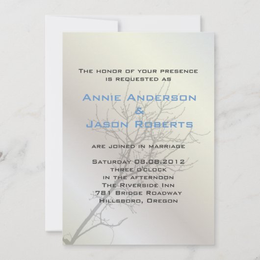 Invitation mariage campagnard rustique inséparable moderne (Dos)
