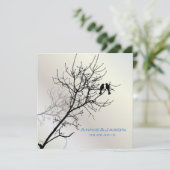 Invitation mariage campagnard rustique inséparable moderne (Debout devant)