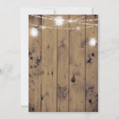 Invitation Mariage campagnard rustique Mason Jar Lumières tou (Dos)