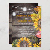 Invitation Mariage campagnard rustique Mason Jar Lumières tou (Devant / Derrière)