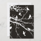 Invitation Mariage campagnard rustique Oiseaux Mason Jar Chal (Dos)