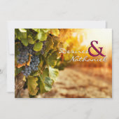Invitation Mariage campagnard Vin (Devant)