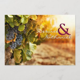 Invitation Mariage campagnard Vin