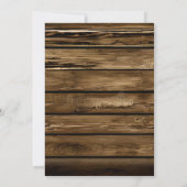 Invitation Mariage campagnard vintage de tournesols rustiques (Dos)