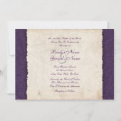 Invitation Mariage campagnard violet (Devant)