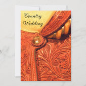 Invitation Mariage campagnard Western Horse Saddle (Devant)