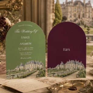 Invitation Mariage Campagne Anglaise Olives & Bourgogne
