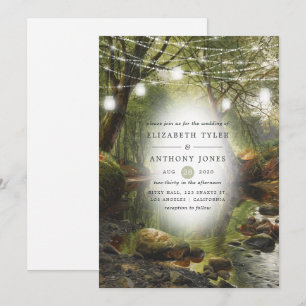 Invitation Mariage Campagne Sauvage Rustique avec Verdure