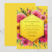 Invitation Mariage Canari Radiant Bloom (Devant / Derrière)