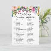 Invitation Mariage Candy Match Jeu de Fête de l'mariée du jar (Debout devant)