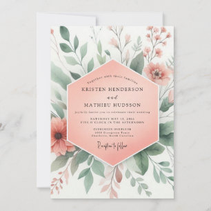 Invitation Mariage Caprice de Fleur de Pêcher