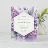 Invitation Mariage Caprice de Floraison de Lilas (Debout devant)