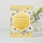 Invitation Mariage Caprice Floral Jaune (Debout devant)