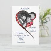 Invitation Mariage cardiaque (Debout devant)