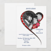 Invitation Mariage cardiaque (Devant / Derrière)