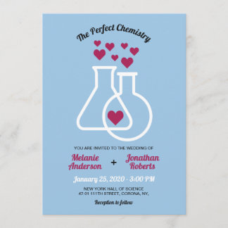 Invitation Mariage cardiaque de chimie moderne