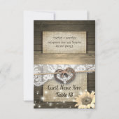 Invitation Mariage cardiaque en fer à cheval en couple Numéro (Devant)