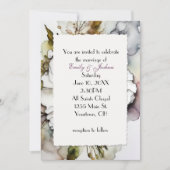 Invitation Mariage Carnation Encre d'alcool Abstraite (Devant)