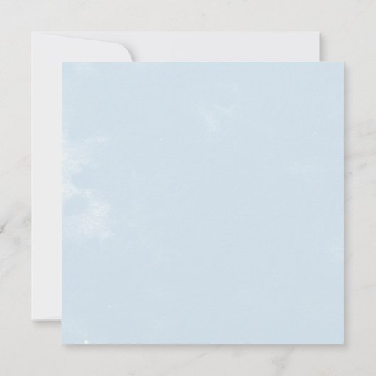 Invitation Mariage Carré classique Fleurs blanches (Dos)