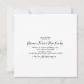 Invitation Mariage Carré espagnol simple (Devant)