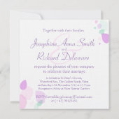 Invitation mariage carré inviter graphique pétales de fleurs  (Dos)