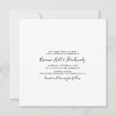 Invitation Mariage Carré minimaliste simple (Devant)