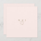 Invitation Mariage Carré moderne et élégant et simple (Devant / Derrière)