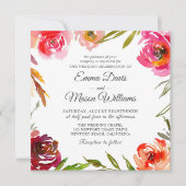 Invitation Mariage Carré Radiant Romance (Devant)