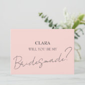 Invitation Mariage Carré rose (Debout devant)