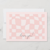 Invitation Mariage Carré rose (Dos)