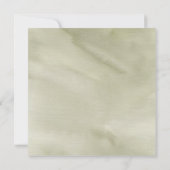 Invitation Mariage Carré vert fleuri à feuilles de palme trop (Dos)