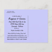 Invitation mariage carte postale (Dos)