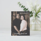 Invitation mariage carte postale (Debout devant)