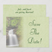 Invitation Mariage Cascade Enregistrer La Date (Devant / Derrière)