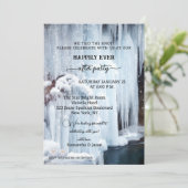 Invitation Mariage cascade hivernale pour toujours heureux  (Debout devant)