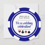 Invitation Mariage Casino Chip Bleu Et Blanc<br><div class="desc">Éblouissez vos invités en leur envoyant ces invitations de mariage de jetons de poker bleu et blanc. Ils attendent avec impatience de vous rejoindre à ce mariage incontournable !</div>