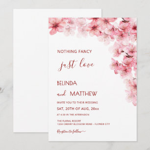Invitation Mariage Casual Arc en Blanc de Fleur de Cerisier