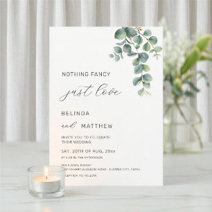 Invitation Mariage Casual Fleurs Aquarelle Feuillage
